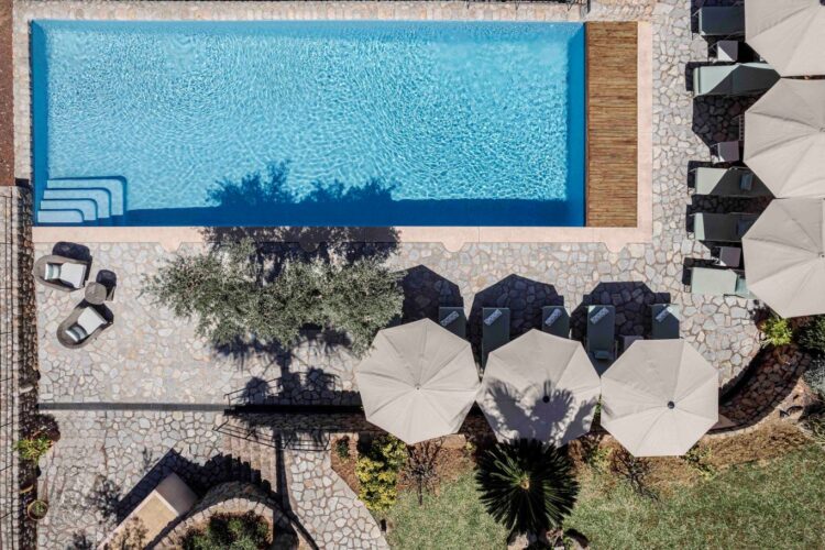 Sa Terra Rotja Luxus Finca Mallorca Mieten Poolterrasse