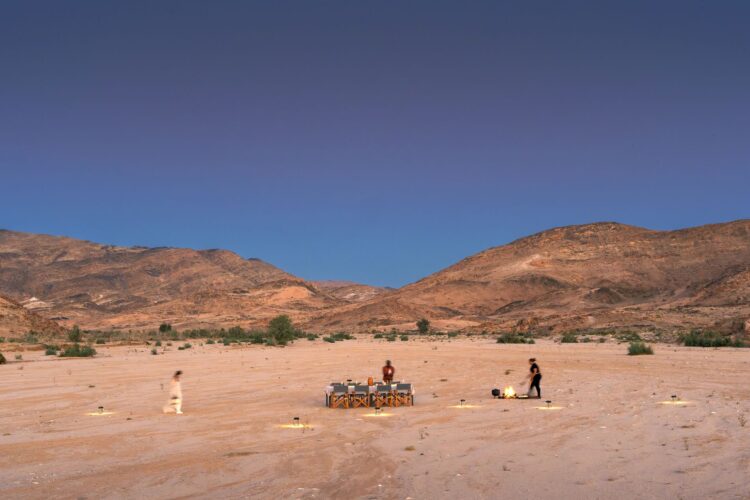 Sandfontein Lodge Namibia Luxus Lodge Mieten Dinner