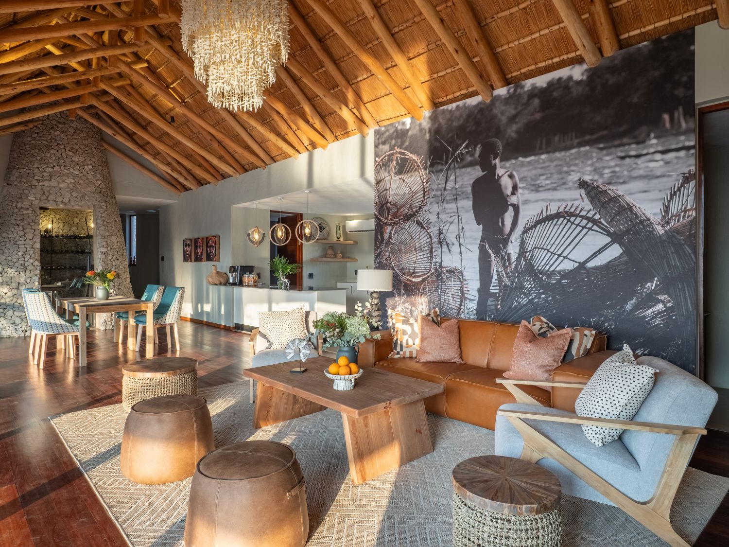 Scops Rest Bush Villa Luxus Lodge Südafrika Mieten Lounge