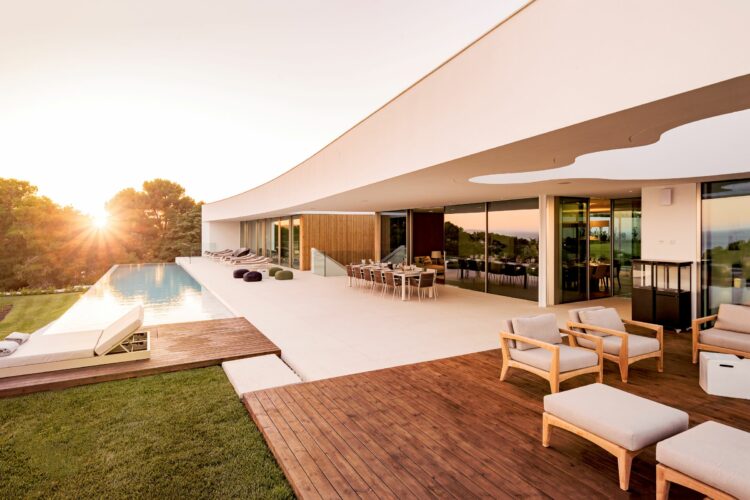 Sea Light Villa One Luxuriöses Ferienhaus Algarve Portugal Pool Abendstimmung