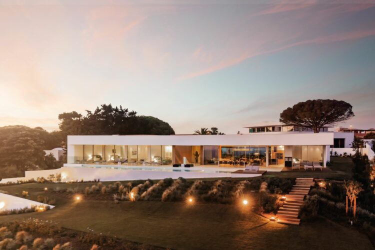 Sea Light Villa One Luxus Villa Algarve Portugal Ansicht Am Abend