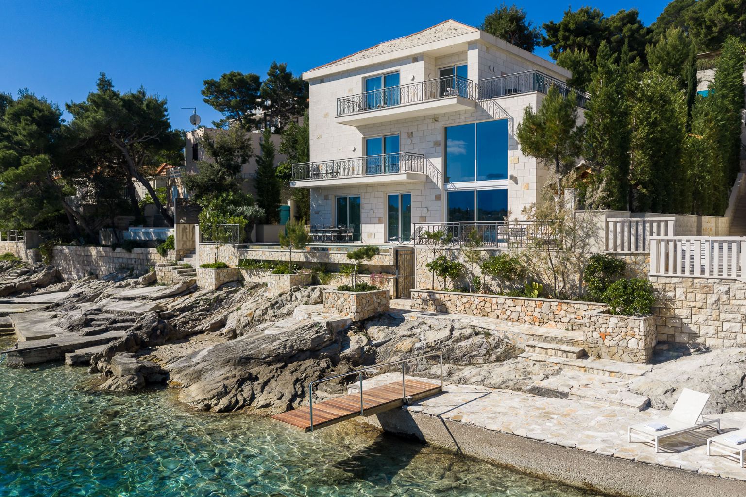Sea View Villa Brac Luxus Ferienhaus Kroatien Mieten Meerzugang