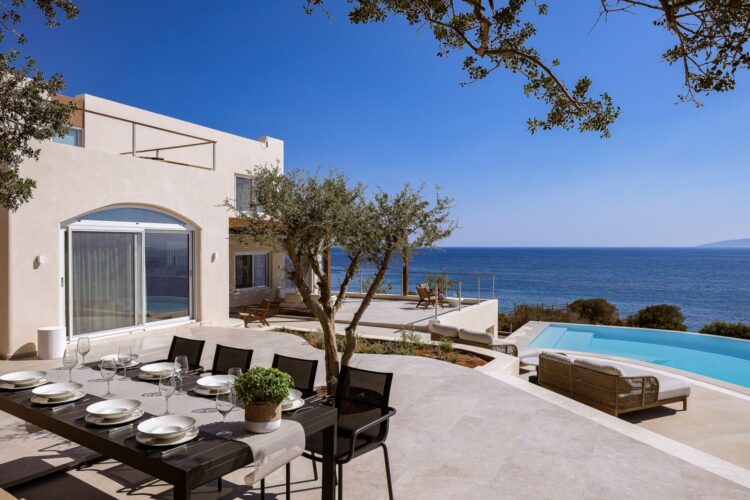 Seafront Dream Luxus Ferienhaus Kreta Am Meer Mieten Poolterrasse