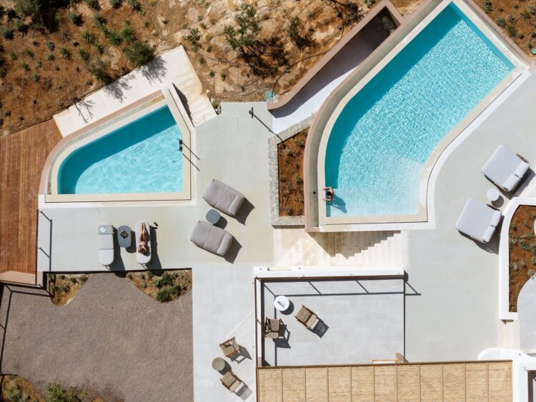Seafront Dream Villa Luxus Ferienhaus Kreta Mieten Drohne