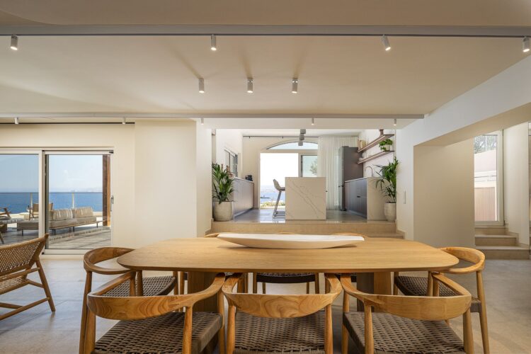 Seafront Dream Villa Luxus Ferienhaus Kreta Mieten Esstisch