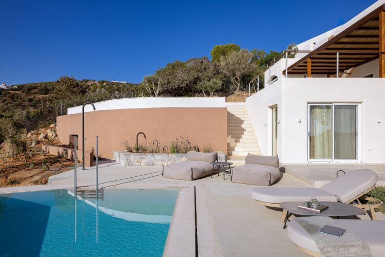 Seafront Dream Villa Luxus Ferienhaus Kreta Mieten Poolbereich