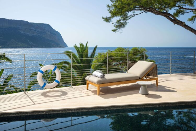 Seafront Villa Cassis Luxus Ferienhaus Südfrankreich Mieten Restaurant Pool