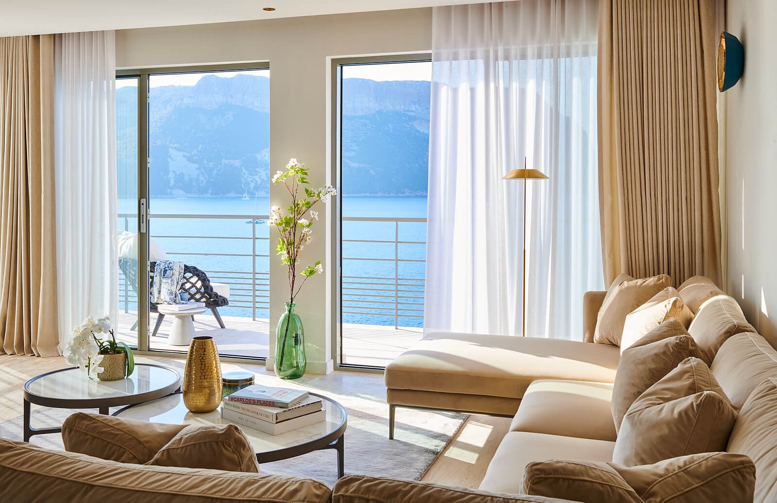 Seafront Villa Cassis Luxus Ferienhaus Wohnzimmer