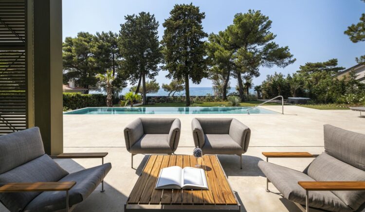 Seafront Villa Tijelo Luxus Fderienhaus Istrien Kroatien Mieten Lounge