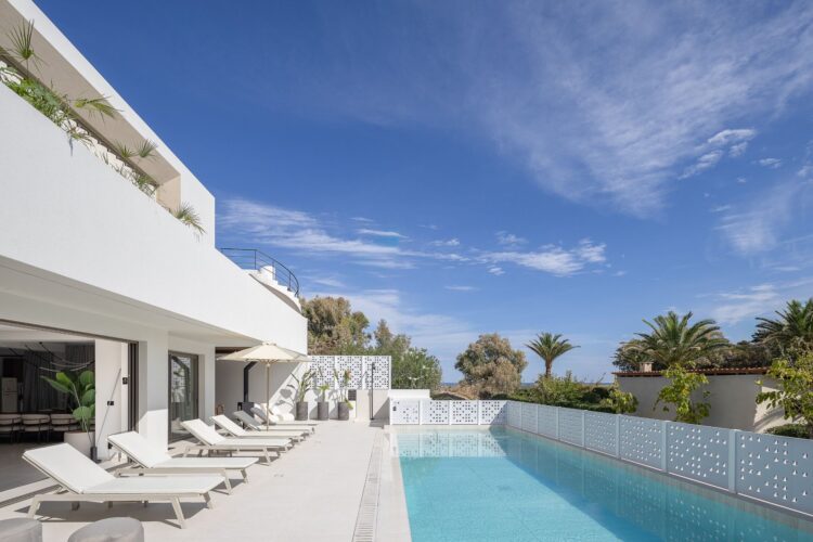 Seaside Villa Missiria Luxus Ferienhaus Kreta Mieten Außenansicht