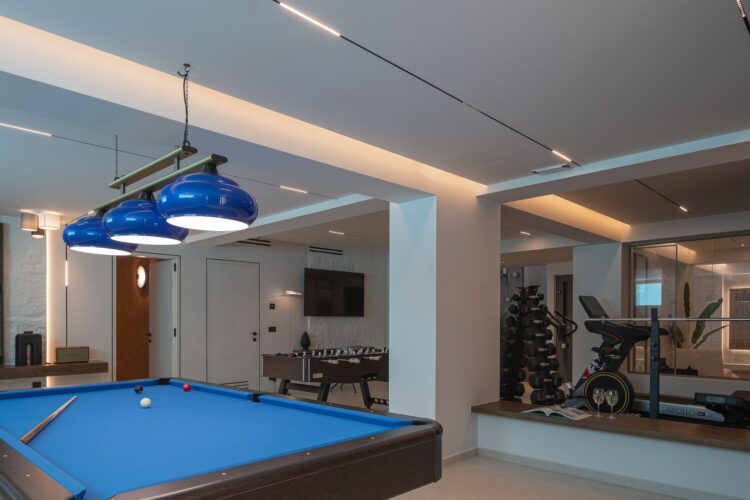 Seaside Villa Missiria Luxus Ferienhaus Kreta Mieten Billiard