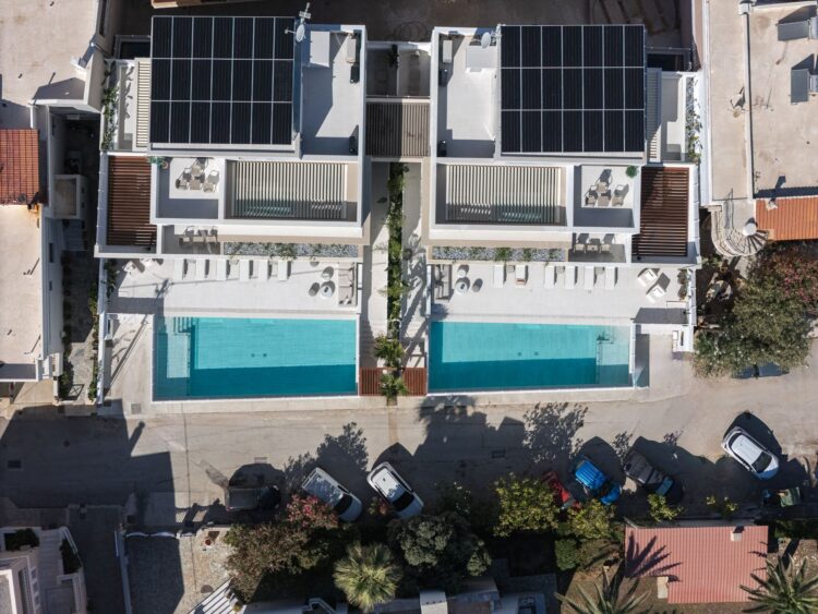 Seaside Villa Missiria Luxus Ferienhaus Kreta Mieten Drohne