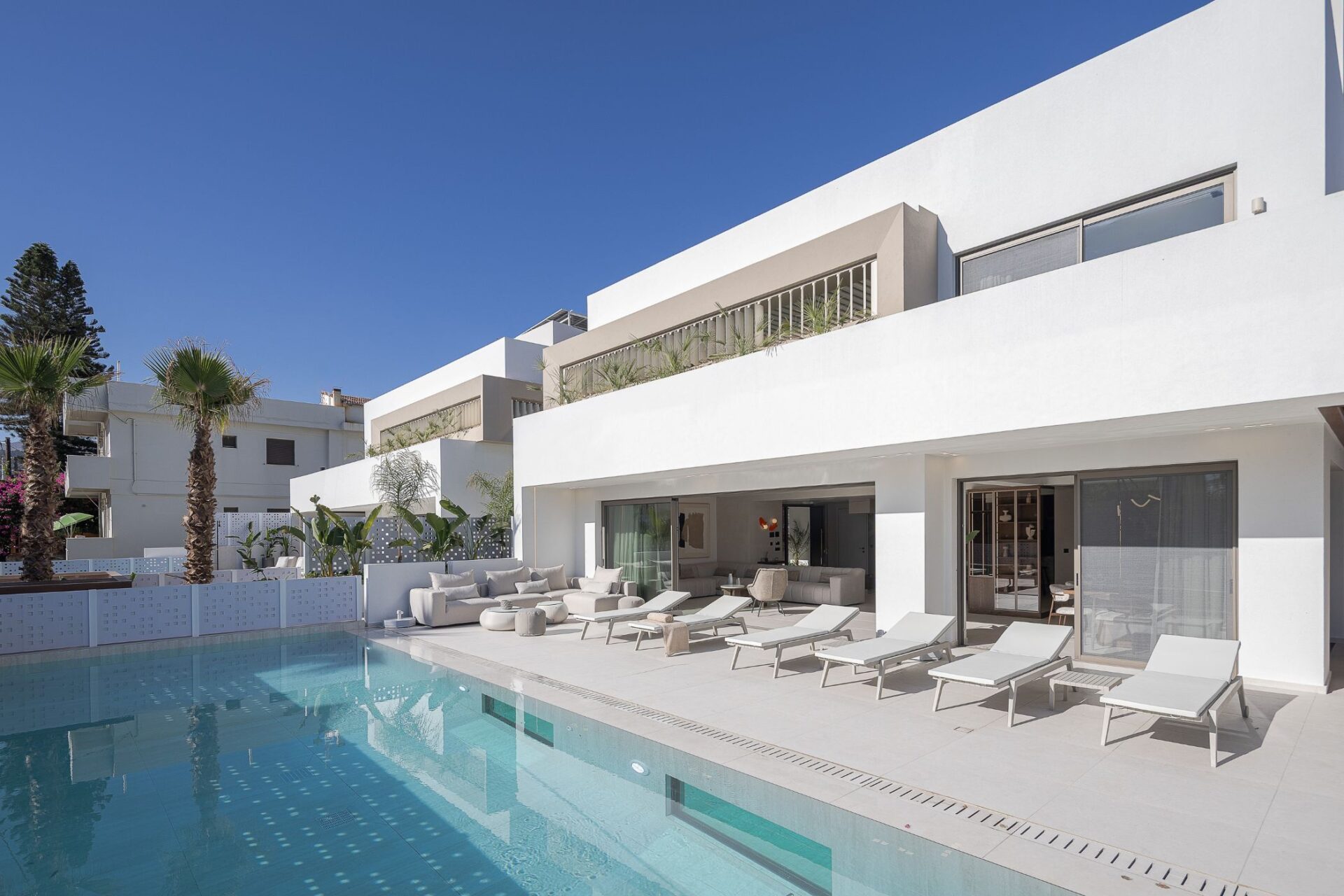 Seaside Villa Missiria Luxus Ferienhaus Kreta Mieten Poolbereich