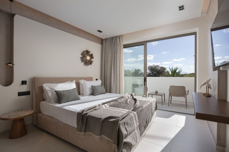 Seaside Villa Missiria Luxus Ferienhaus Kreta Mieten Schlafzimmer