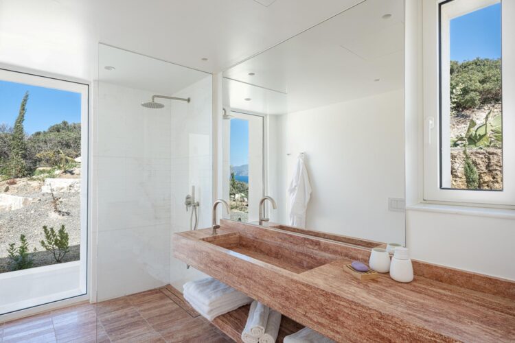 Silent Sea Villa Luxus Ferienhaus Kreta Am Meer Mieten Bad