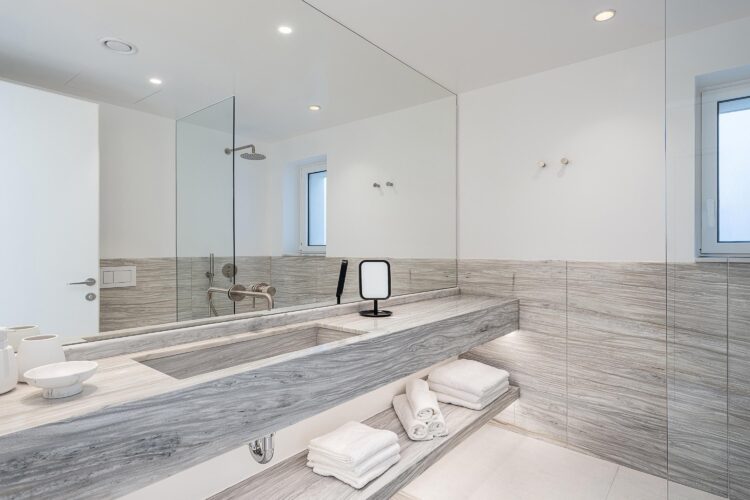 Silent Sea Villa Luxus Ferienhaus Kreta Am Meer Mieten Badezimmer