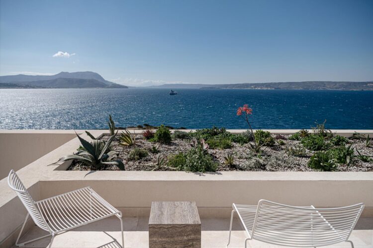 Silent Sea Villa Luxus Ferienhaus Kreta Am Meer Mieten Balkon