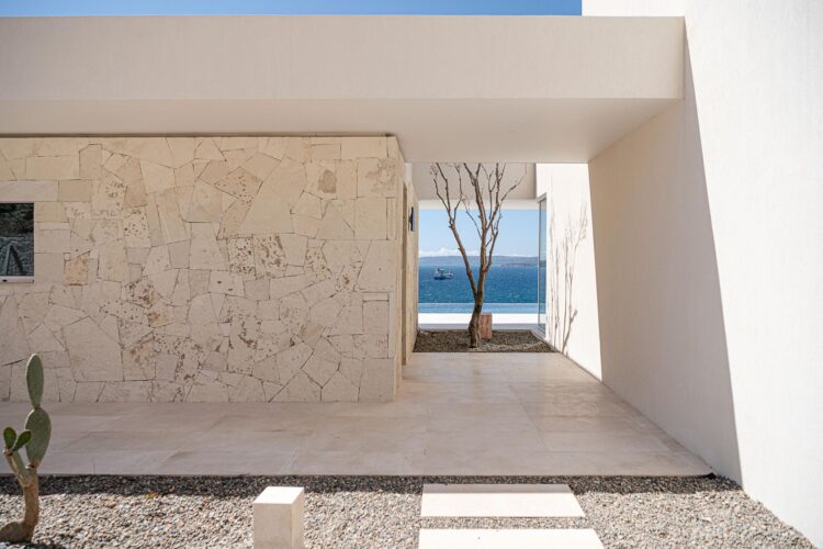 Silent Sea Villa Luxus Ferienhaus Kreta Am Meer Mieten Eingang