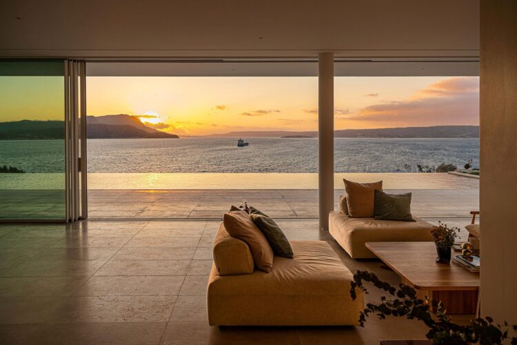 Silent Sea Villa Luxus Ferienhaus Kreta Am Meer Mieten Sonnenunzergang