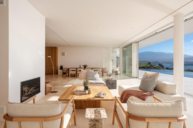 Silent Sea Villa Luxus Ferienhaus Kreta Am Meer Mieten Wohnzimmer