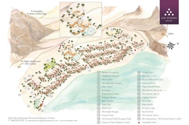 Six Senses Zighy Bay Resort Map 2019 8745 Large