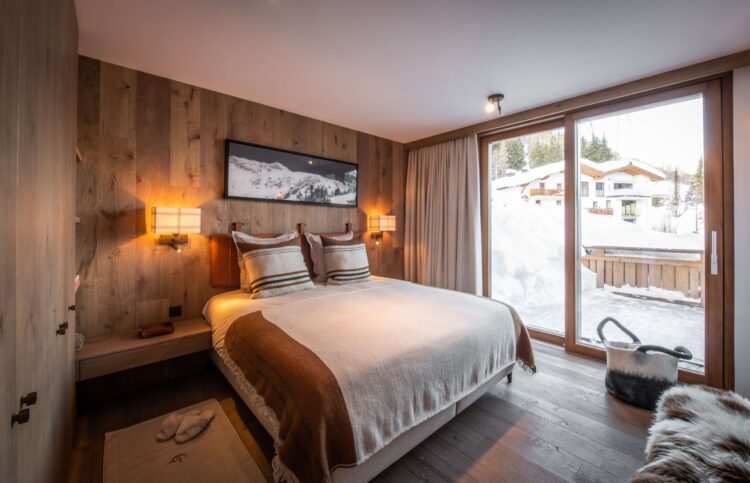 Ski In & Out Chaletapartments Princess Two Luxus Chalet Österreich Gemütliches Schlafzimmer