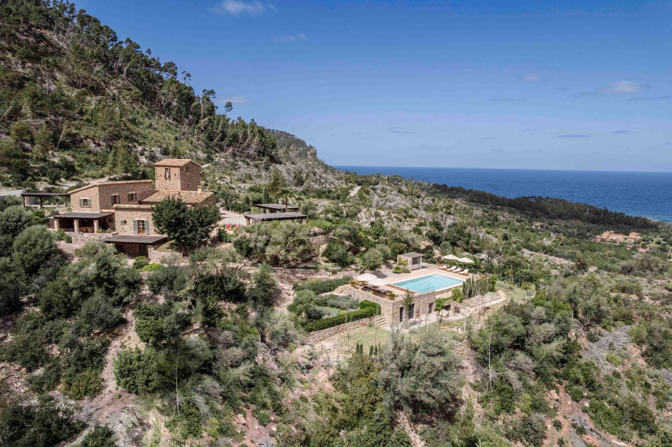 Son Balagueret Aerial Luxus Finca Mallorca Mieten Außenansicht