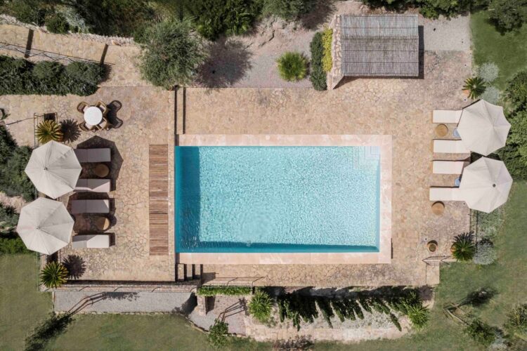 Son Balagueret Aerial Luxus Finca Mallorca Mieten Pool