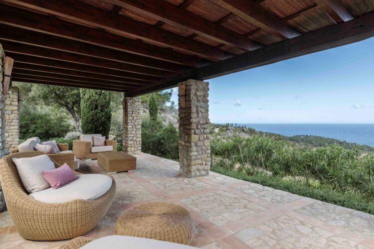 Son Balagueret Aerial Luxus Finca Mallorca Mieten Terrasse