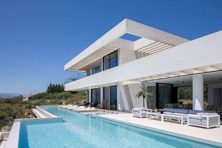 Sophisticated Escape Luxus Ferienhaus Kreta Mieten Poolbereich