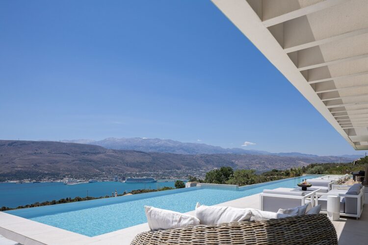 Sophisticated Escape Luxus Ferienhaus Kreta Mieten Terrasse