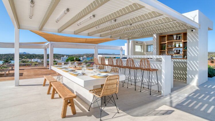 Starlight Villa Luxus Ferienhaus Paros Am Meer Mieten Bar
