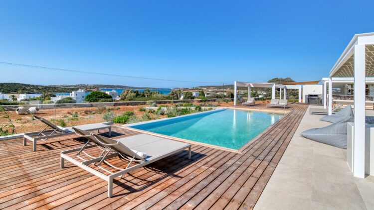 Starlight Villa Luxus Ferienhaus Paros Am Meer Mieten Poolterrasse