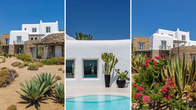 Summer House Mykonos Exklusives Ferienhaus Mit Pool Mieten Mediterraner Garten