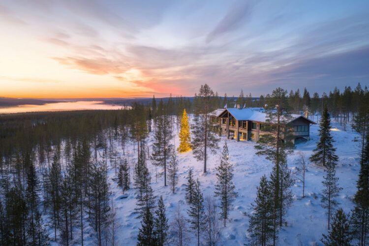 Taivas Lodge Luxus Lodge Lappland Mieten Außenansicht