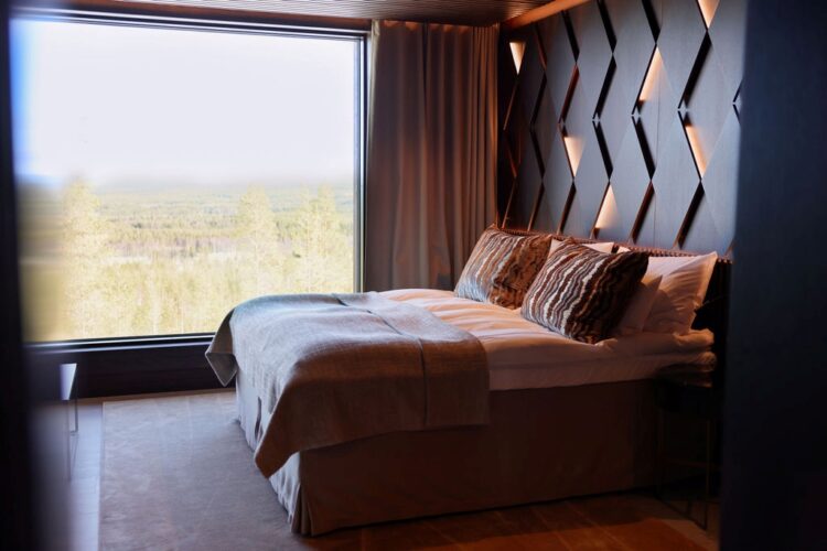 Taivas Lodge Luxus Lodge Lappland Mieten Bett