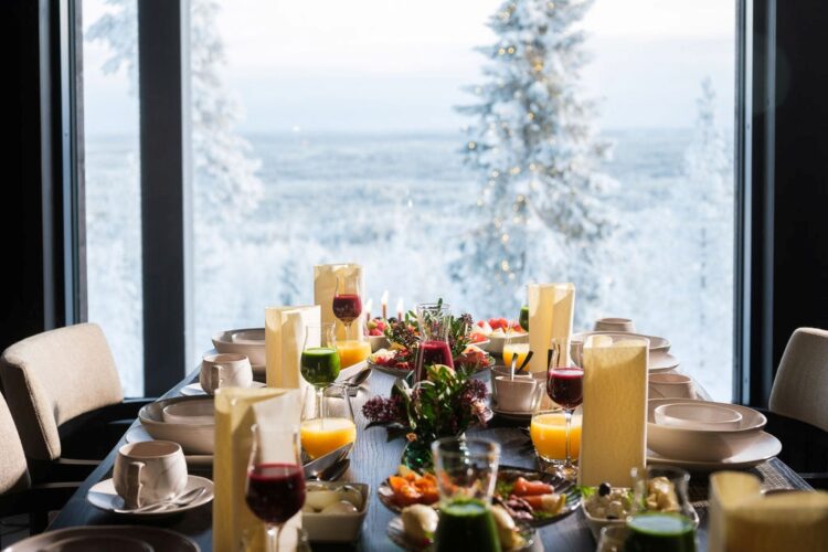 Taivas Lodge Luxus Lodge Lappland Mieten Food