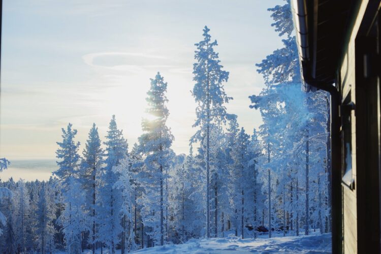 Taivas Villa Luxus Ferienhaus Lappland Mieten Ausblick
