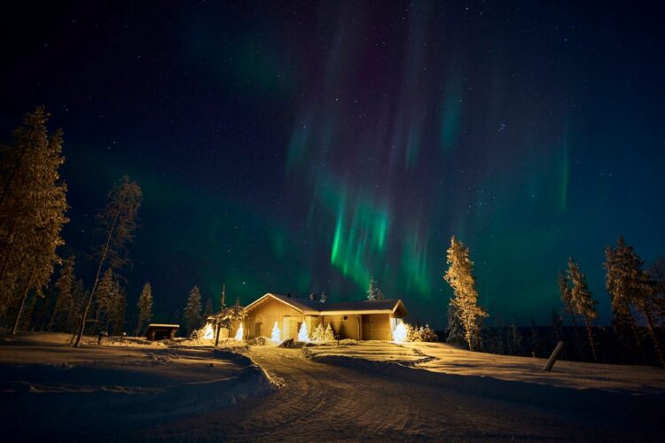 Taivas Villa Luxus Ferienhaus Lappland Mieten Polarlicht