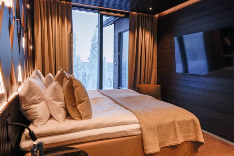Taivas Villa Luxus Ferienhaus Lappland Mieten Schlafzimmer