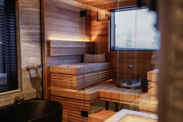 Taivas Villa Luxus Ferienhaus Lappland Mieten Spa