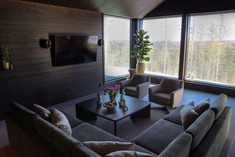 Taivas Villa Luxus Ferienhaus Lappland Mieten Tv