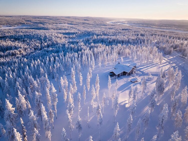 Taivas Villa Luxus Ferienhaus Lappland Mieten Umgebung