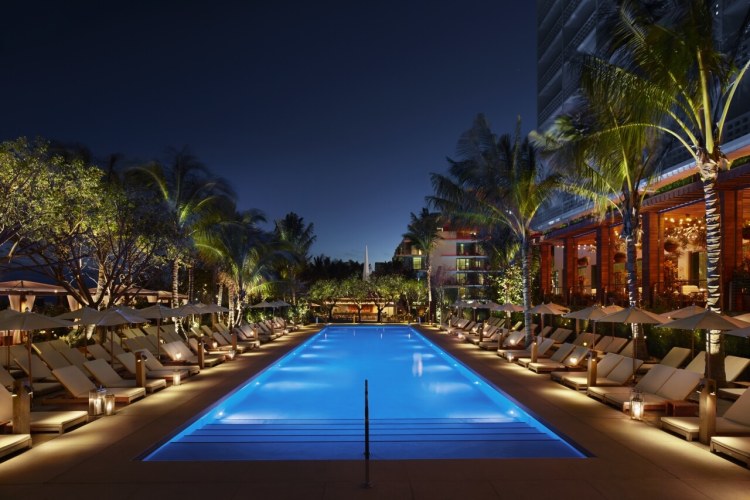 The Miami Beach Edition Pool By Night