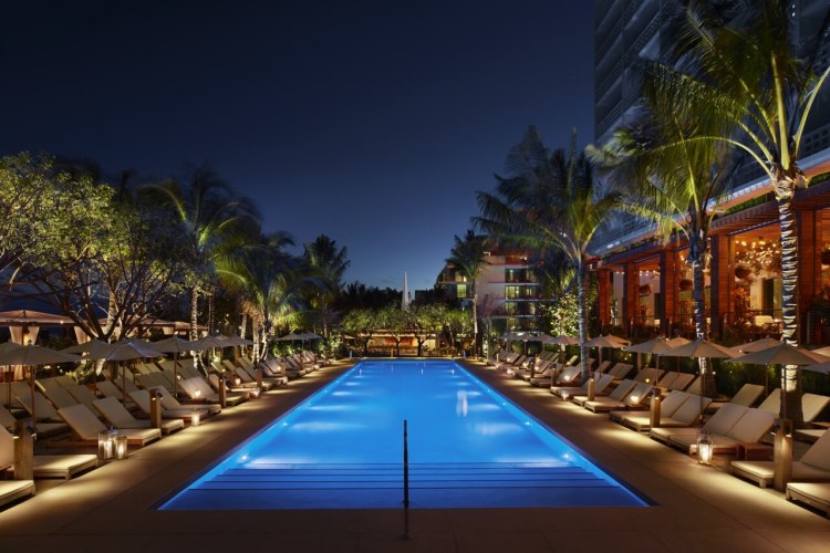 The Miami Beach Edition Pool By Night