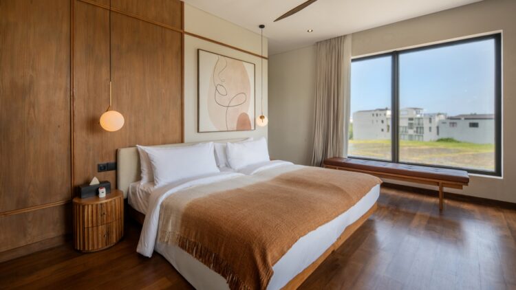 The Palm House Luxus Ferienhaus Bali Mieten Bett