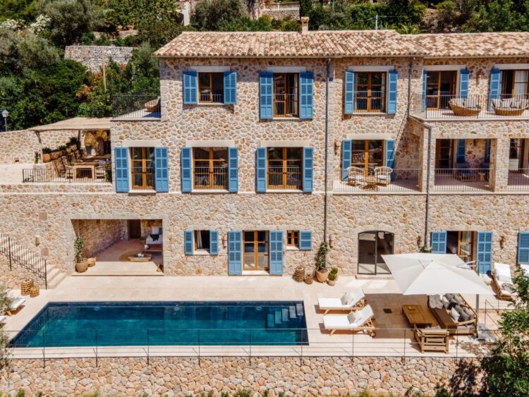 Tramuntana Hideaway Luxus Finca Mallorca Mieten Außenansicht