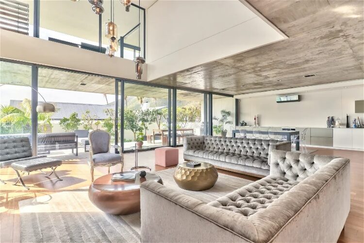Urban Style Villa Luxus Ferienhaus Kapstadt Mieten Wohnzimmer