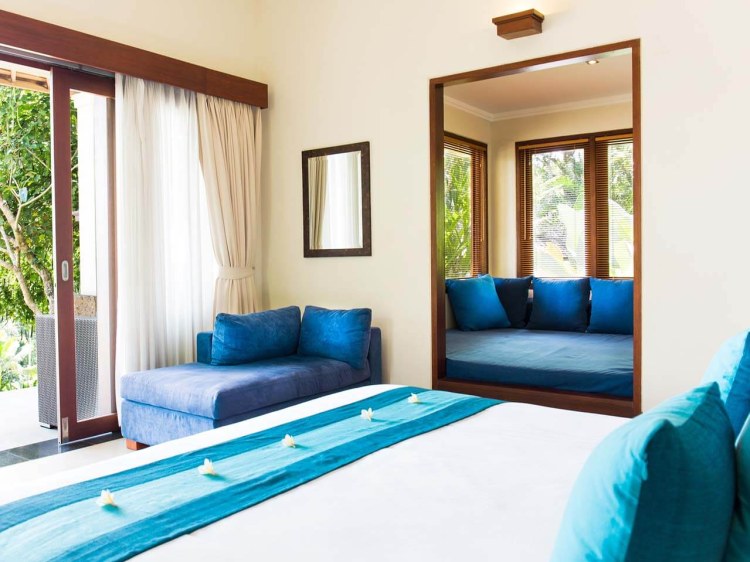 Villa Alam Bali Blaues Schlafzimmer