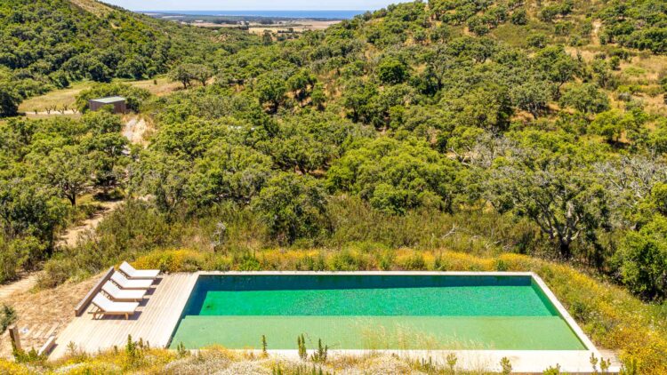 Villa Alentejo Luxus Ferienhaus Portugal Mieten Pool Area